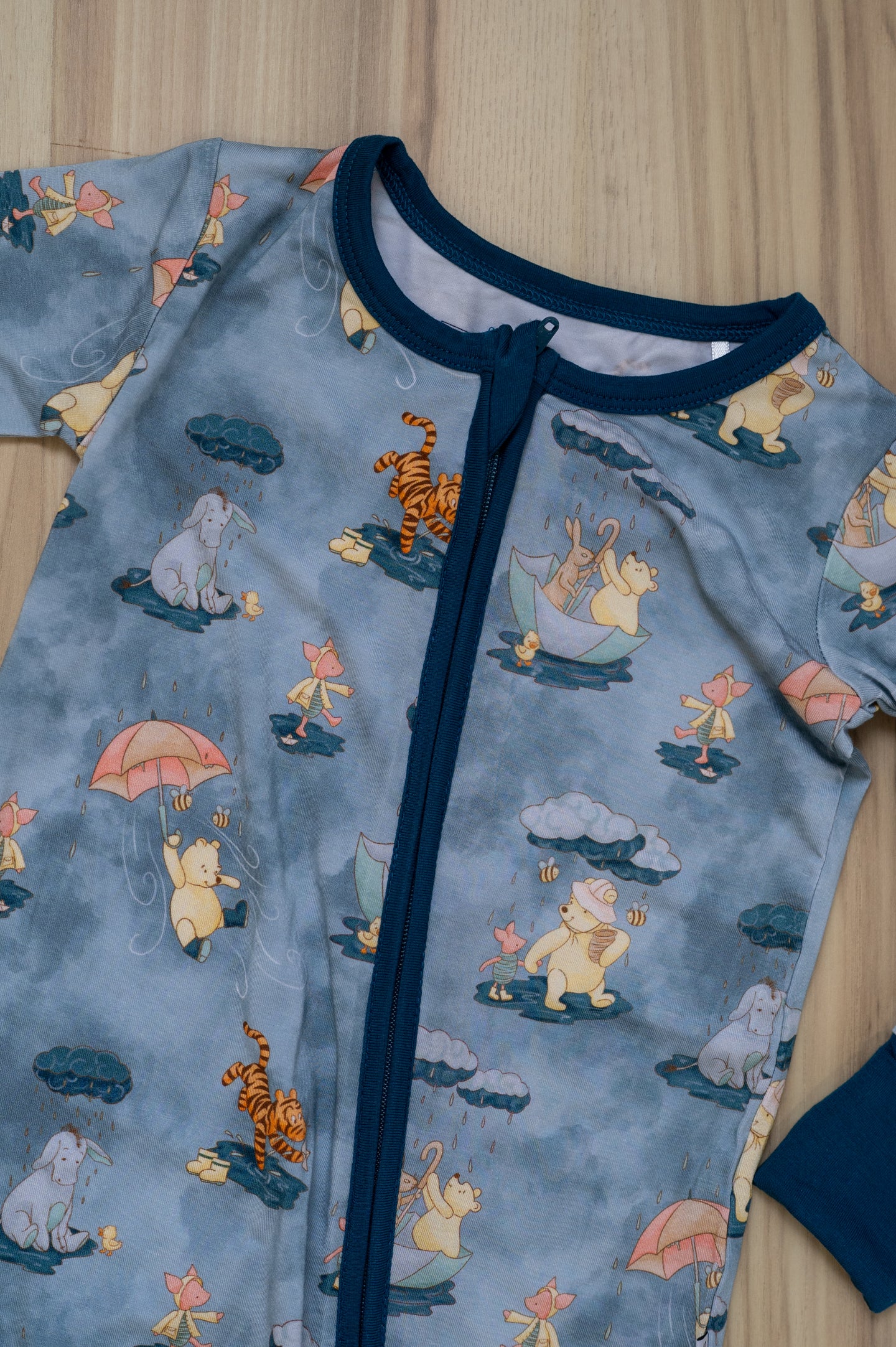 Winnie the Pooh April Showers Bamboo Viscose 2-Way Zipper Romper